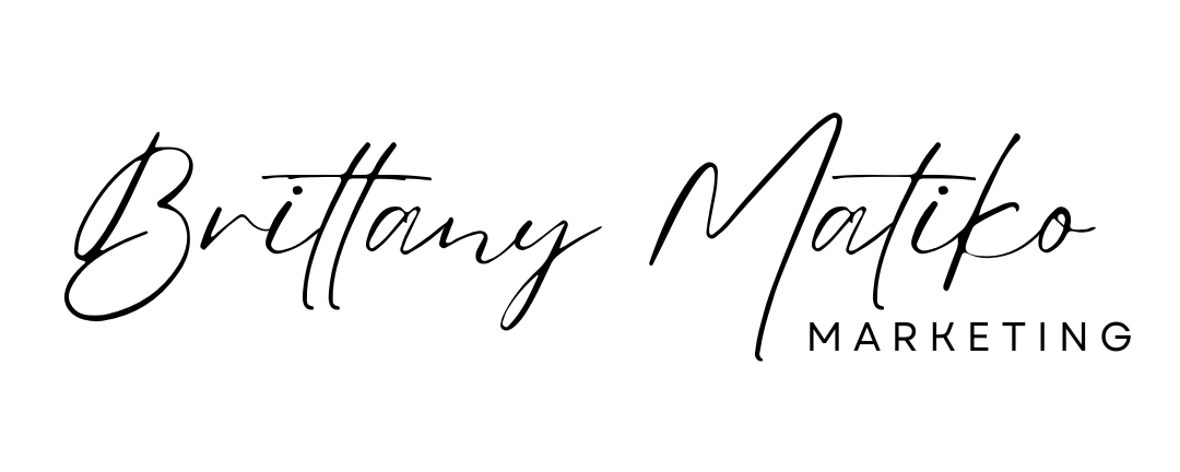 Brittany Matiko Marketing Text Logo